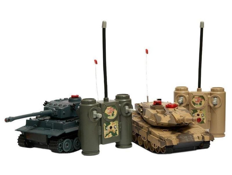 Радиоуправляемый танковый бой Huan QI Leopard и Leopard 148, 24G два танка, зу, акк