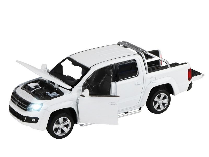 Машина АВТОПАНОРАМА Volkswagen Amarok, белый, 130, свет, звук, инерция, вк 201011 см