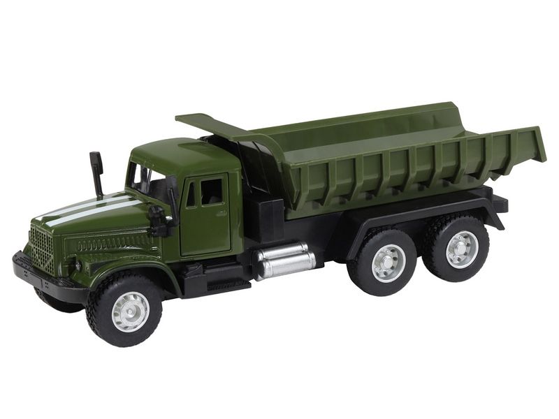 Машина АВТОПАНОРАМА Грузовик, хаки зеленый, 132, свет, звук, инерция, вк 24810 см