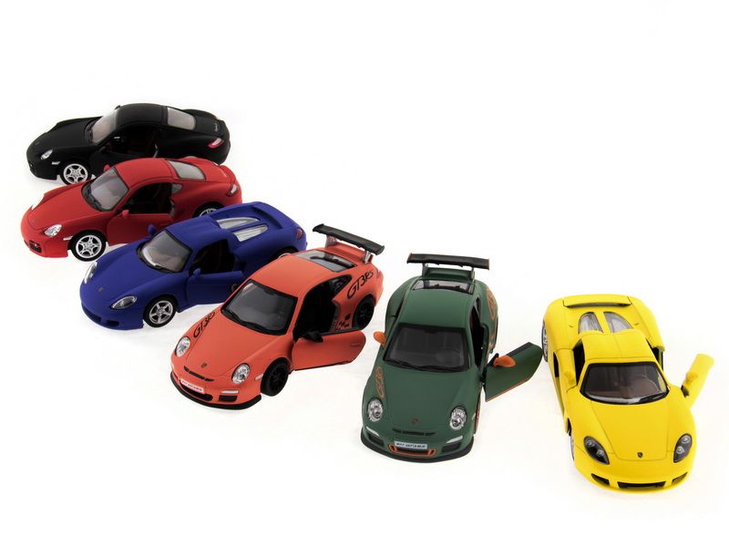 Машина Kinsmart 136 Porsche Matte инерция 112шт в асс бк