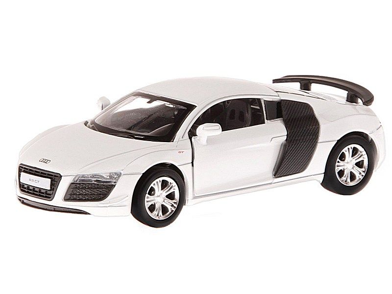Машина АВТОПАНОРАМА Audi R8 GT, белый металлик, 143, инерция, вк 17,512,56,5 см