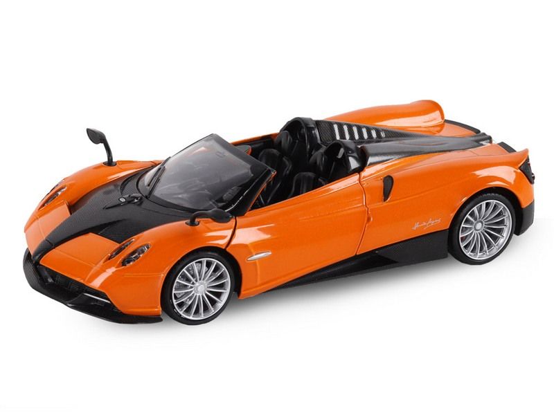 Машина АВТОПАНОРАМА Pagani Huayra Roadster, оранжевый, 124, свет, звук, вк 24,512,510,5 см