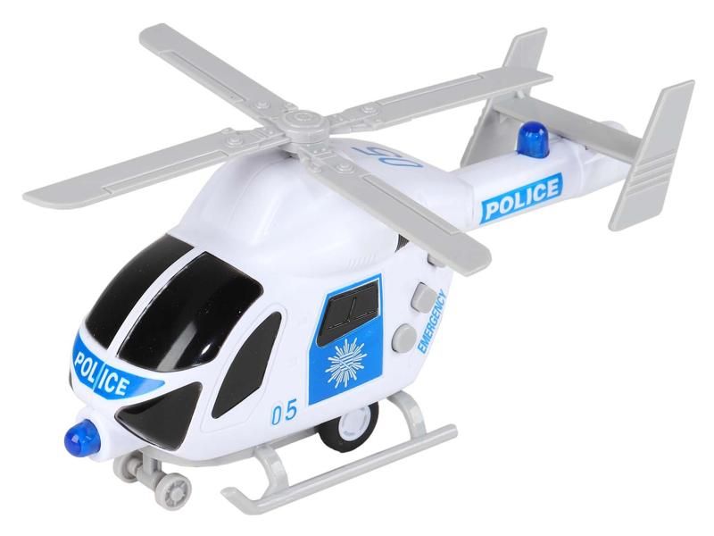 Вертолет AUTODRIVE 20см инерц на бат со светом и звуком, белый,  вк 22,51013,5, ,