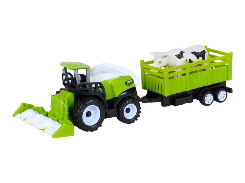 Комбайн AUTODRIVE инерционный, с прицепом и коровой, вк 266,58,8 см