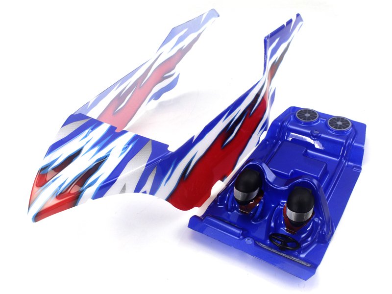 Красносиний кузов в сборе для багги Himoto E10DBDBL 110