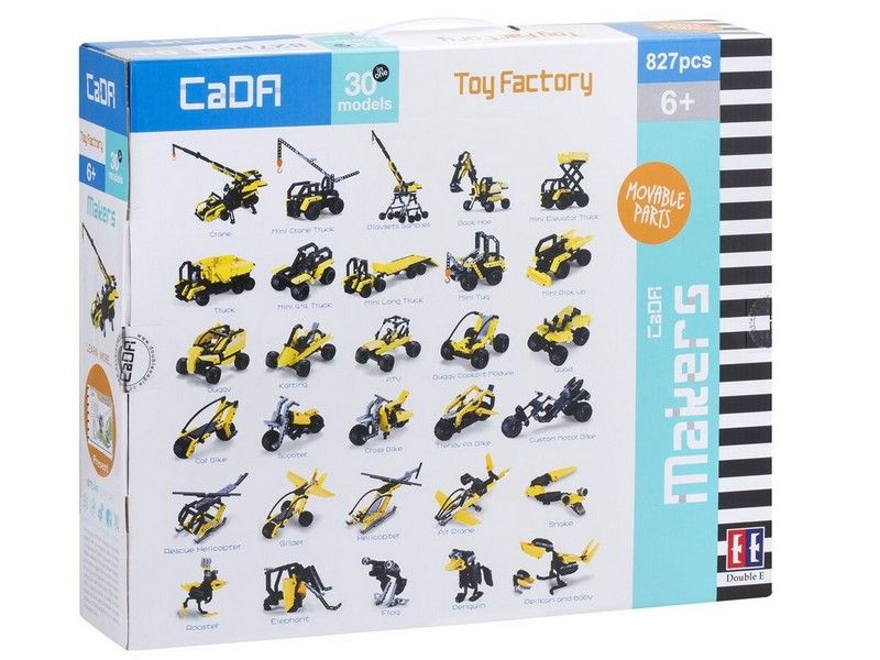 Конструктор CaDA Technic набор для сборки 30 моделей техники, мотоциклов и животных 827 деталей