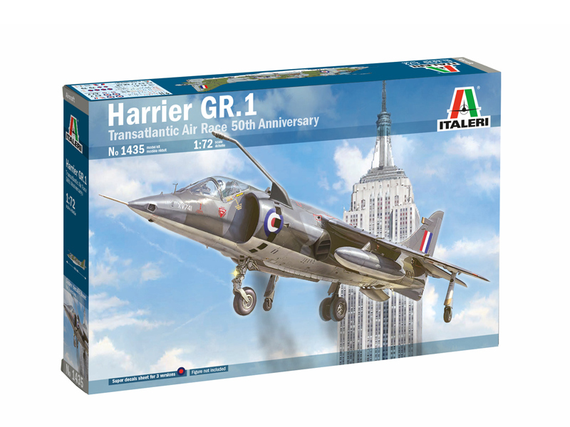 Сборная модель ITALERI 1435ИТ Самолет HAWKER HARRIER GR 1, 172