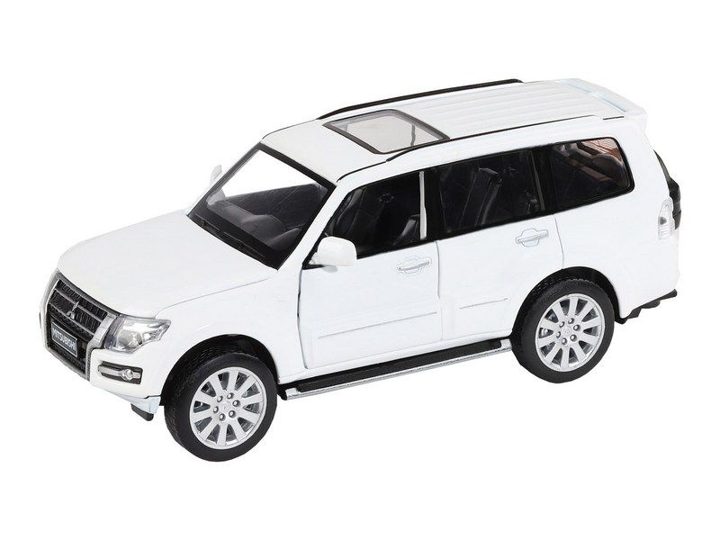 Машина АВТОПАНОРАМА Mitsubishi Pajero 4WD Tubro, белый, 133, свет, звук, вк 17,513,59 см