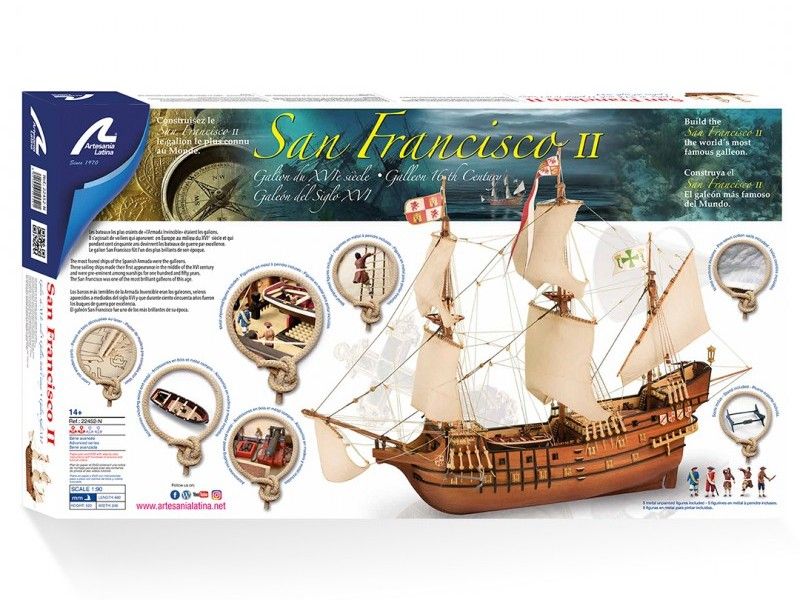 Сборная деревянная модель корабля Artesania Latina SAN FRANCISCO II NEW, 190