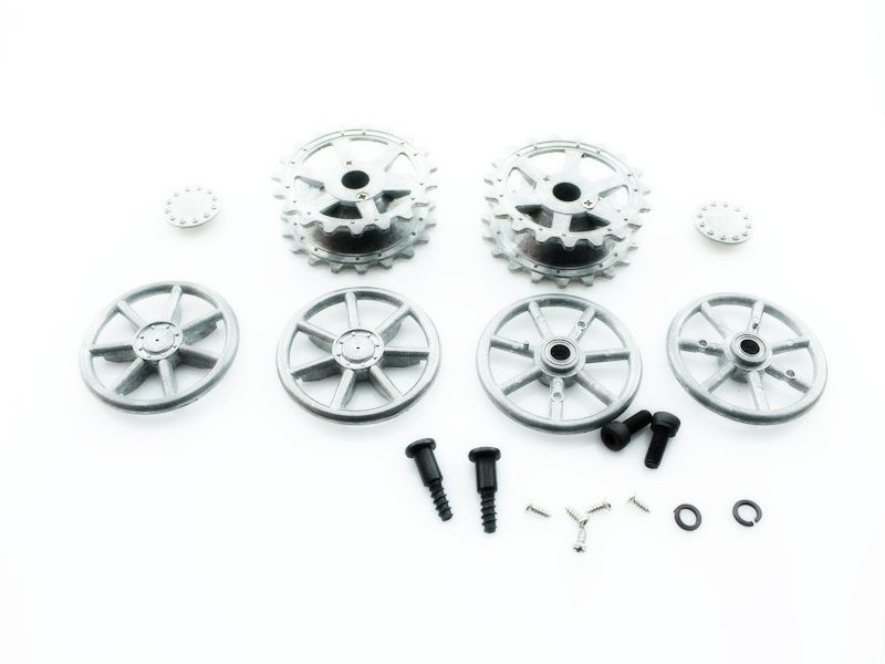 Ведущая звездочка и ленивец c подшипниками для танка Panzer IV металл