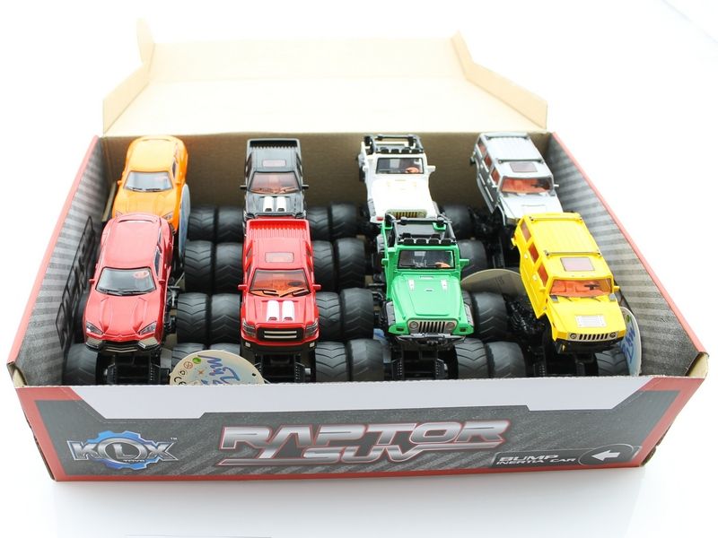 Машина инерционная KLX500113 Raptor SUV Bigfoot 4WD в асс, 8 шткор