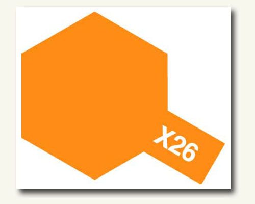 Краска Tamiya X26 Clear Orange Прозр оранжевая акриловая, 10 мл