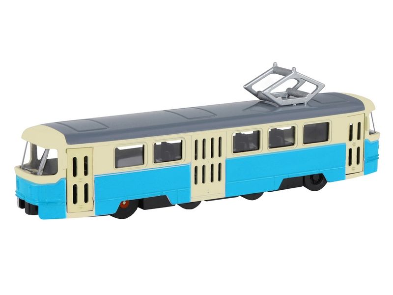 Трамвай Автопанорама, синий, 190, свет, звук, инерция, вк 2213,55,8 см