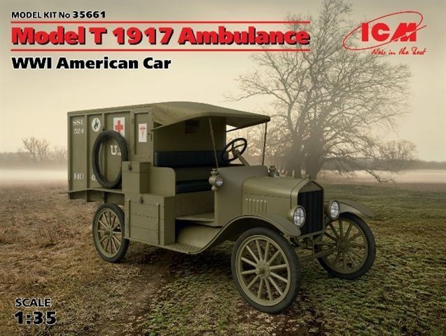 Сборная модель Американский автомобиль Model T 1917 санитарная, 135, шт