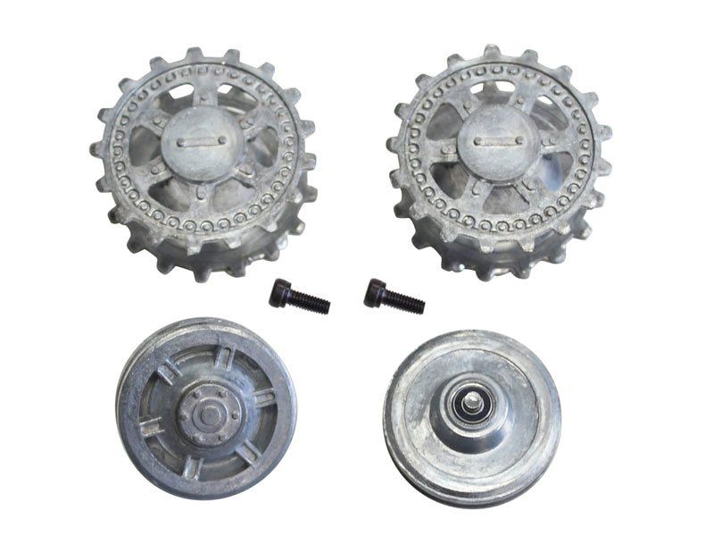 Ведущая звездочка 2 шт и ленивец 2 штуки для танка Pantera металл