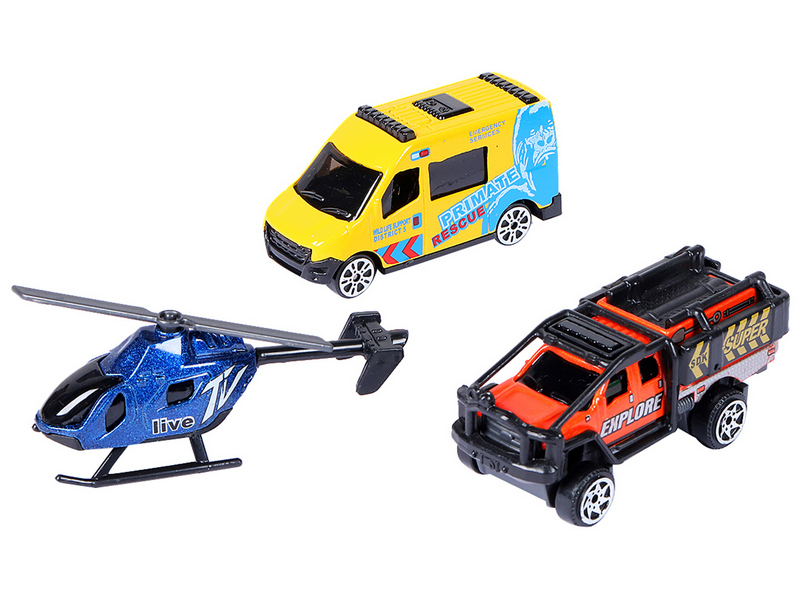 Набор металлических машинок AUTODRIVE JB0403954 Служба спасения животных, 3шт, вк 239,44см