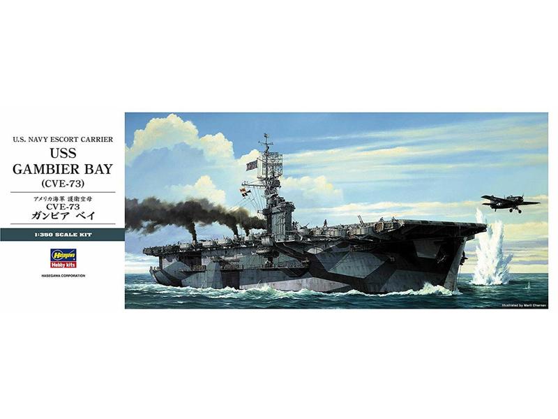 Сборная модель Hasegawa Авианосец US USS GAMBIER BAY CVE73, 1350