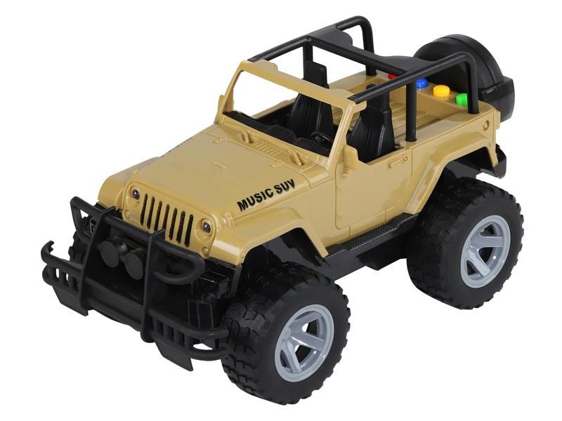 Машина AUTODRIVE Джип 23см инерц на бат со светом и звуком, желтый,  вк 26,51616