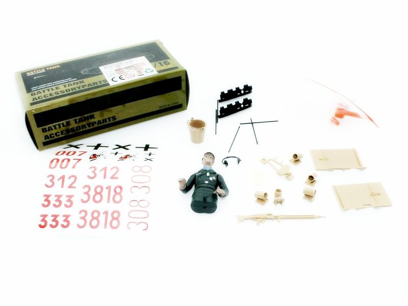 Набор наклеек и аксессуаров для танка Tiger 1 ранняя версия, металлическое шасси, неокрашен