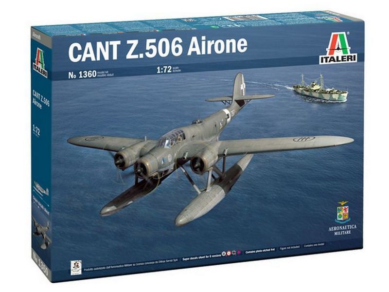 Сборная модель ITALERI 1360ИТ САМОЛЕТ CANT Z 506 AIRONE, 172
