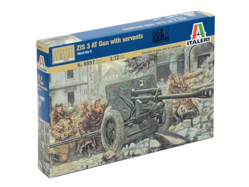Сборная модель ITALERI 6097ИТ Пушка 2ND WW RUSSIAN ZIS3 AT GUN WSERVANTS