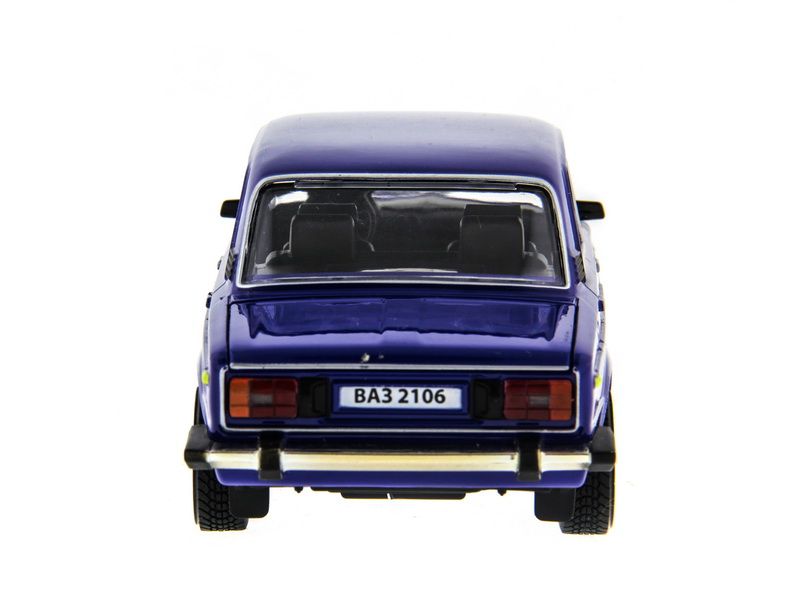 Машина АВТОПАНОРАМА ВАЗ 2106 синяя ,122, инерция, Pull Bаck механизм, вк 101222 cм