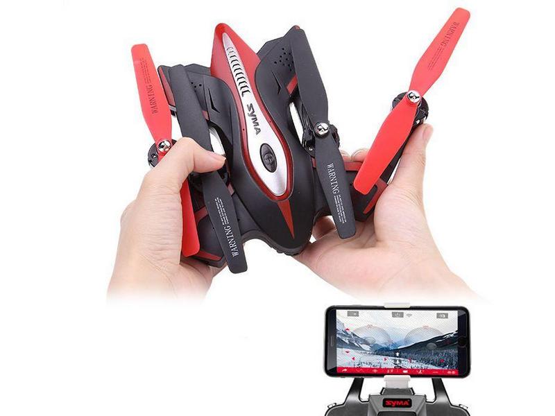 Радиоуправляемый квадрокоптер Syma X56W Folding Wizard с FPV трансляцией WiFi, барометр, 24G RTF