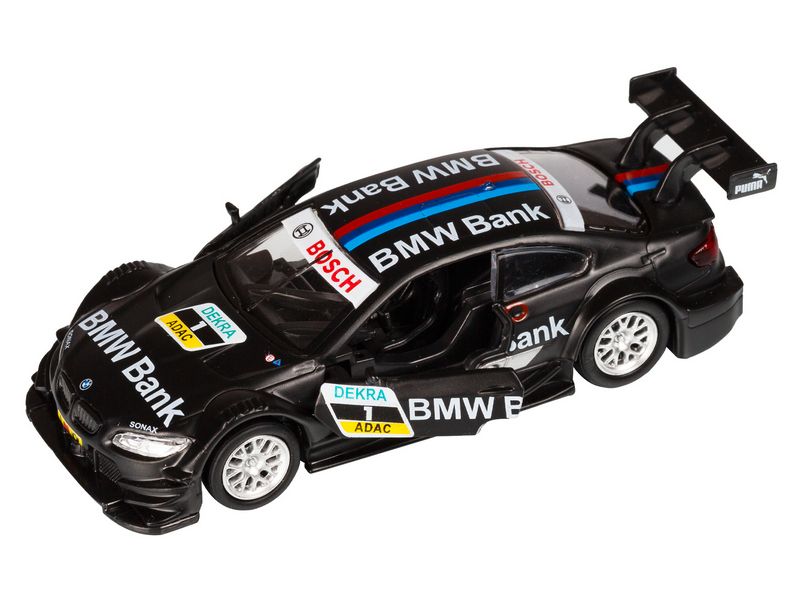 Машина АВТОПАНОРАМА BMW M3, DTM, 142, черный, инерция, откр двери, вк 17,512,56,5 см