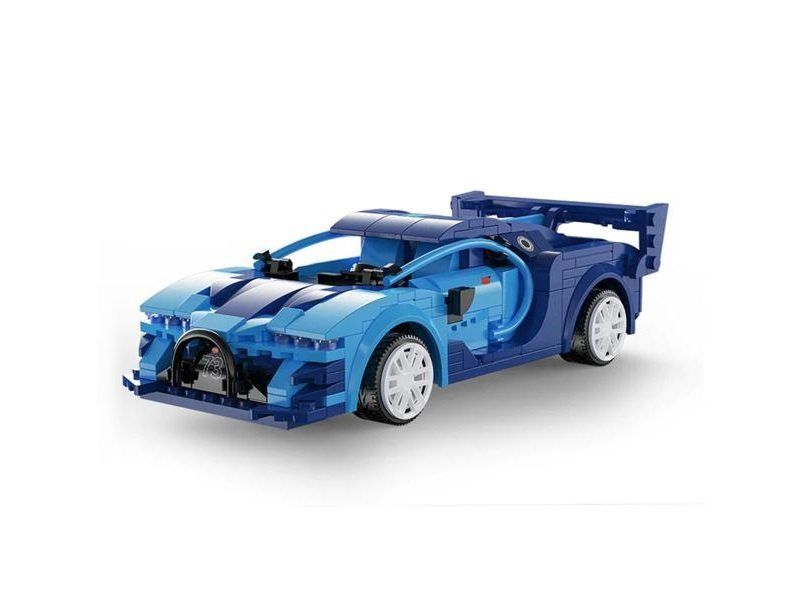 Радиоуправляемый конструктор CaDA спортивный автомобиль Blue Race Car 325 деталей