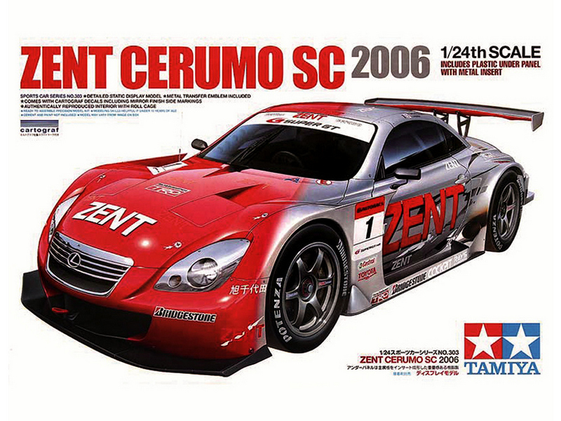 Склеиваемая модель Tamiya 124 Lexus Zent Cerumo SC 2006, металлическое шасси