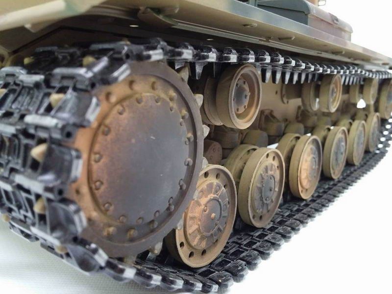 Радиоуправляемый танк Torro KV2 116 24G, зеленый, ИКпушка