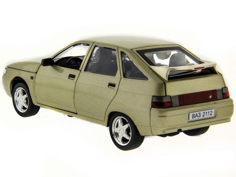 Машина АВТОПАНОРАМА ВАЗ 2112 бежевая,122, инерция, Pull Bаck механизм, вк 101222 cм