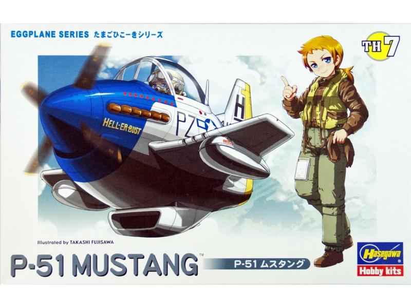 Сборная модель Hasegawa Модель самолета EGG PLANE P51 MUSTANG