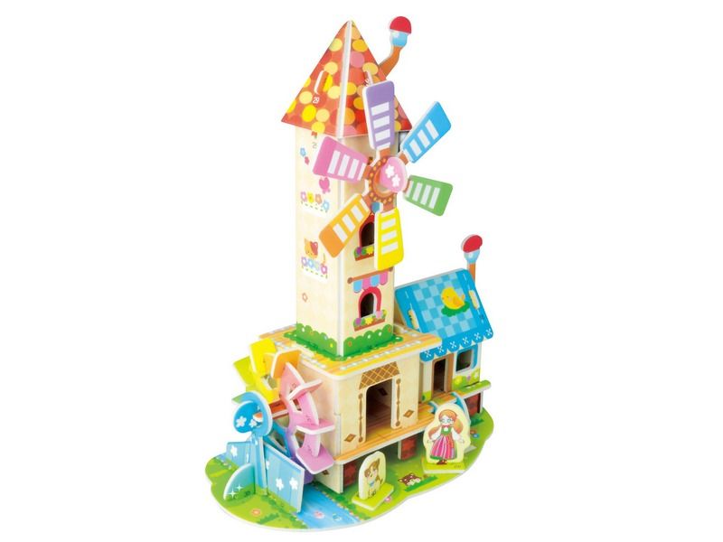 3D пазл из пенокартона ЛЕСНОЙ ДОМИК 2 МИНИ СЕРИЯ 40 деталей