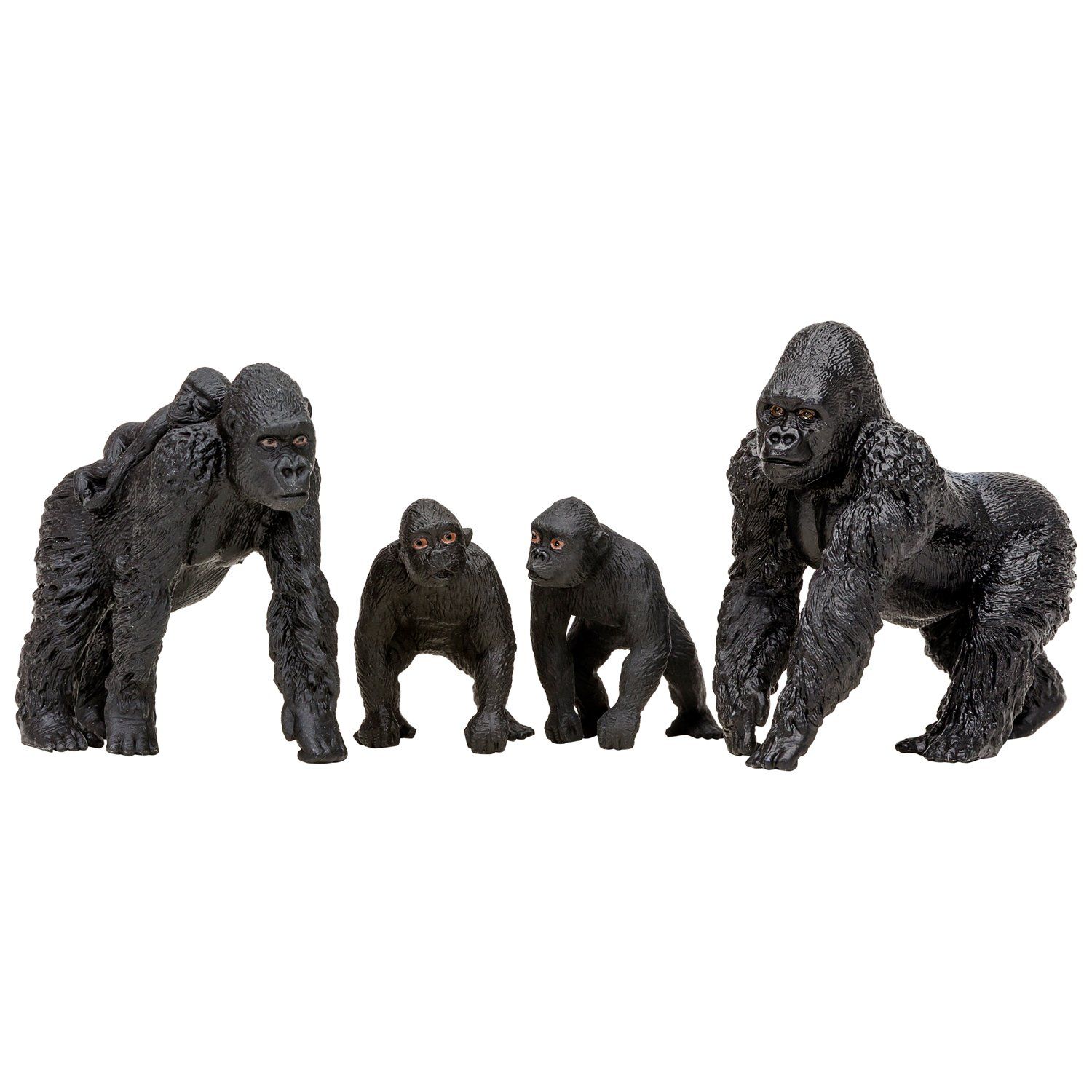 Набор фигурок животных MASAI MARA MM201003 серии Мир диких животных Семья горилл, 4 пр
