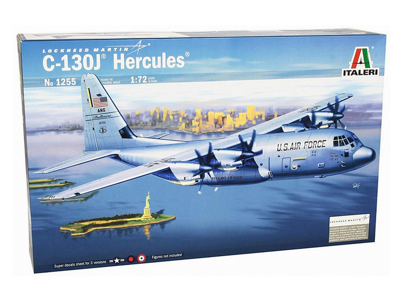 Сборная модель ITALERI 1255ИТ Самолет C130J Hercules, 172