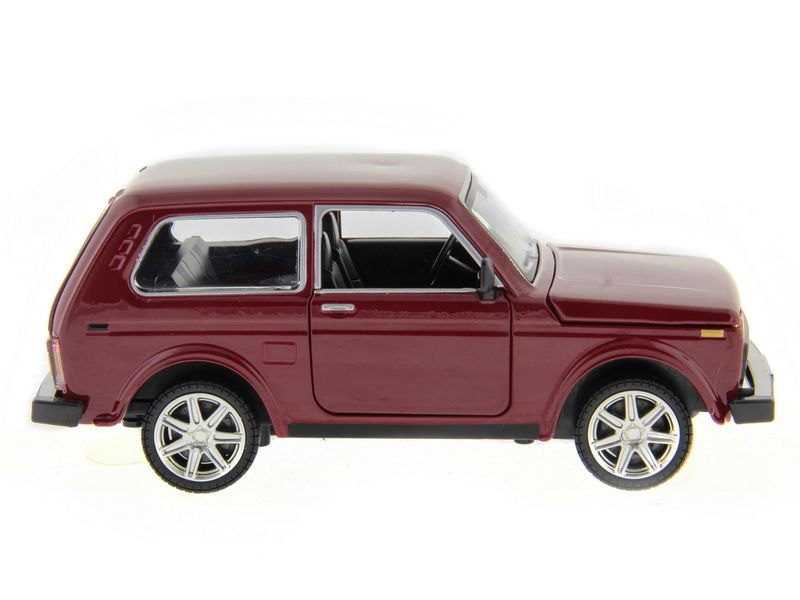 Машина АВТОПАНОРАМА ВАЗ 2121 бордовая,122, инерция, Pull Bаck механизм, вк 101222 cм