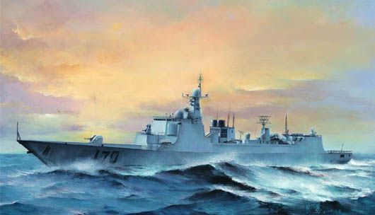 Сборная модель Корабль фрегат PLA DDG170 Ланчжоу 1350, шт