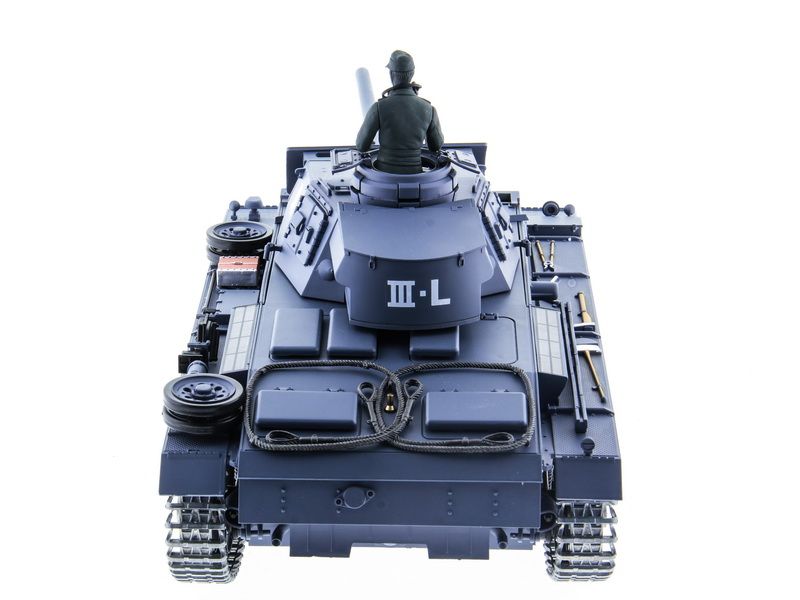 Радиоуправляемый танк Heng Long 116 Panzerkampfwagen III Германия 24G RTR PRO темносерый