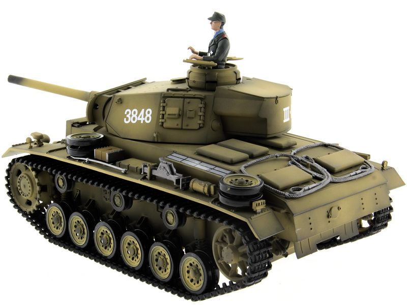 Радиоуправляемый танк Taigen 116 Panzerkampfwagen III Германия PRO для ИК танк боя 24G RTR