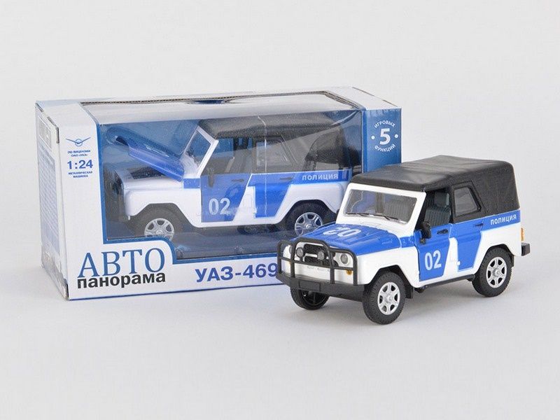 Машина АВТОПАНОРАМА УАЗ469 124 вк 221211 см, белосиний