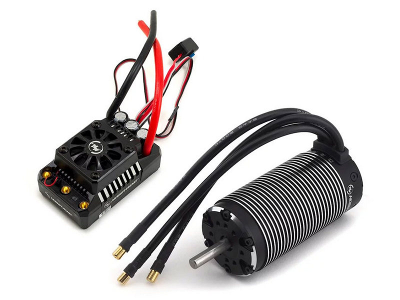 Бесколлекторная бессенсорная система Hobbywing COMBOMAX556113800KV 200A, 15 влагозащита
