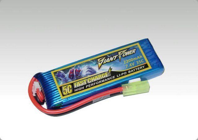 Аккумулятор Giant Power LiPo 2200mAh 74V 35C mini Tamya HIMOTO 116