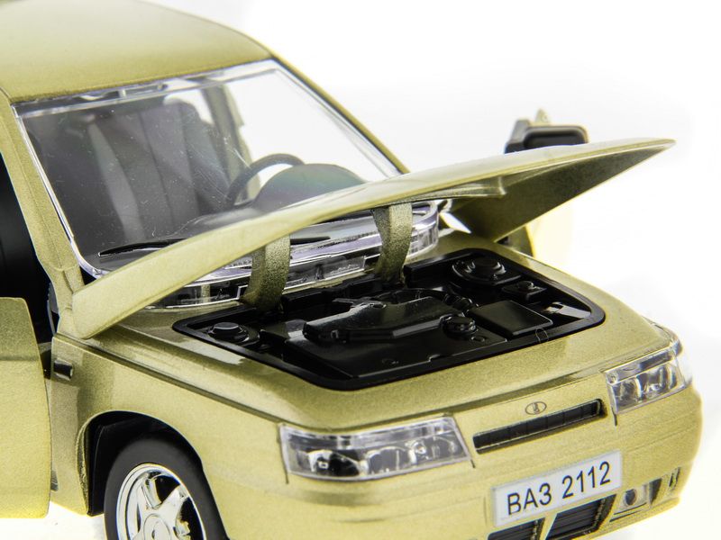 Машина АВТОПАНОРАМА ВАЗ 2112 бежевая,122, инерция, Pull Bаck механизм, вк 101222 cм