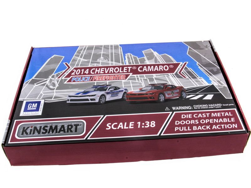 Машина Kinsmart 138 Chevrolet Camaro 2014 PoliceFire инерция 112шт бк