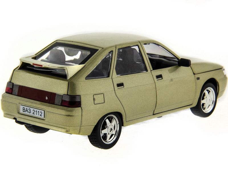 Машина АВТОПАНОРАМА ВАЗ 2112 бежевая,122, инерция, Pull Bаck механизм, вк 101222 cм