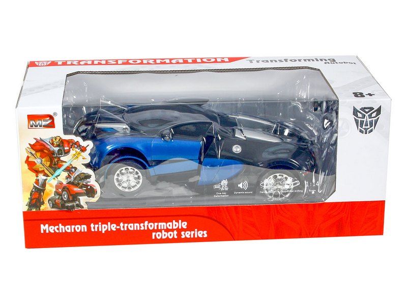 Радиоуправляемый трансформер MZ Bugatti Veyron 2801P, робот зверь 114