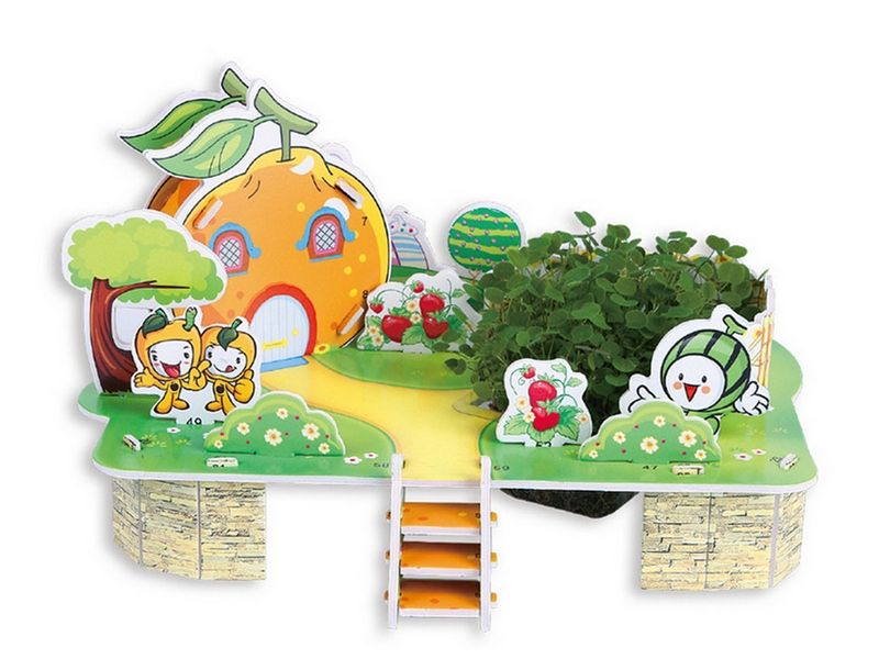 3D пазл из пенокартона ТЫКВЕННЫЙ ДОМИК 21 деталь, 4 листа