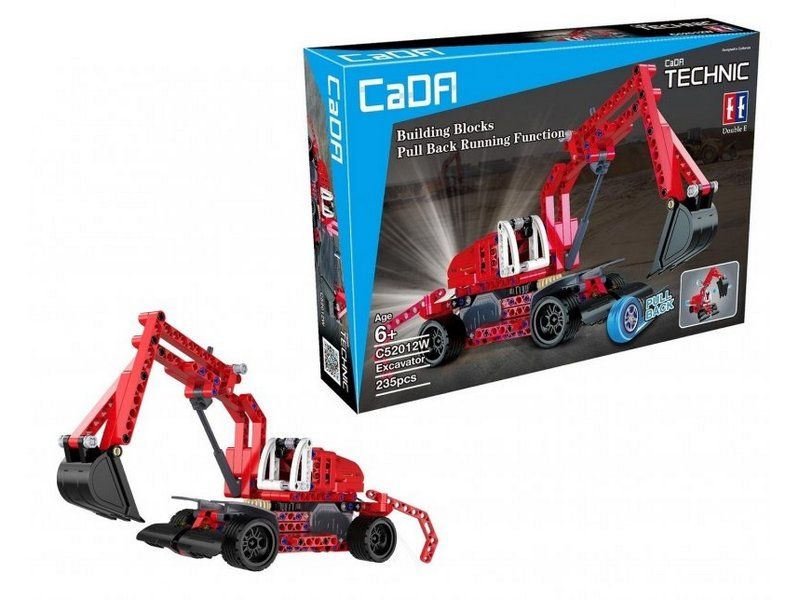 Конструктор CaDA Technic экскаватор совместим с C52011W, инерционный 235 деталей
