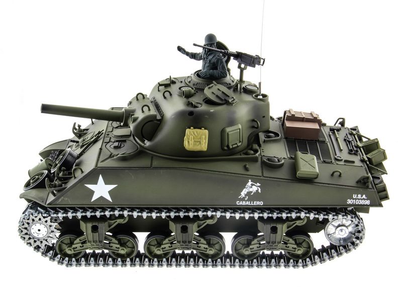 Радиоуправляемый танк Heng Long 116 M4A3 Sherman 24G RTR PRO
